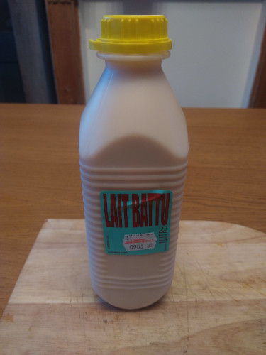 Lait battu produit à la ferme